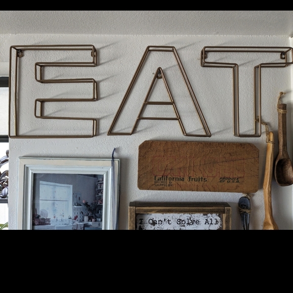 Metal kitchen decor, "EAT" sign, metal letters, farmhouse, vintage, retro - Picture 5 of 5